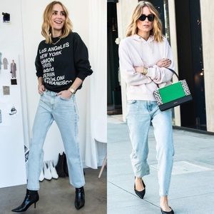 Anine Bing Light Blue Straight Leg Jeans